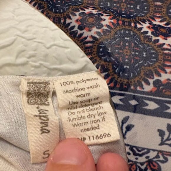 Japna Multicolor Sleeveless Women's Summer Top - Size S - Picture 3 of 3